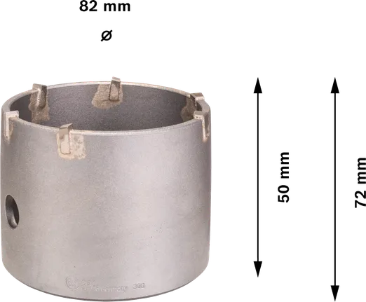 Коронковий різець Bosch PRO SDS plus-5 82 мм з 6 різцями.