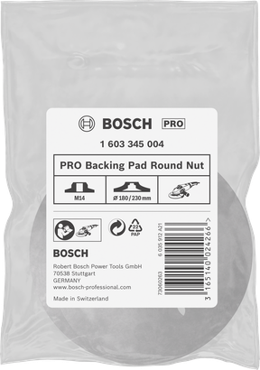 Опорний диск Bosch PRO з круглою гайкою 180/230 мм.