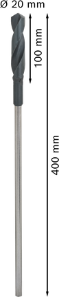 Монтажне свердло Bosch PRO Wood HSS 20x400 мм.