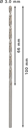 Спіральне свердло Bosch PRO Metal HSS-G довжиною 3 мм.