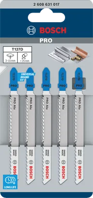 Полотна для лобзика Bosch PRO Alu T127D 100 мм, 5 шт.