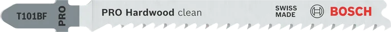 Пиляльне полотно для лобзика Bosch PRO Hardwood clean T101BF, шліфовані зубці.