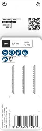 Полотна для лобзика Bosch PRO Hardwood clean T101BF 100 мм, 3 шт.