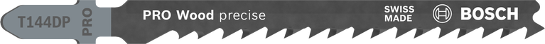 Прецизійне полотно для лобзика Bosch PRO Wood T144DP для чистих розрізів деревини.
