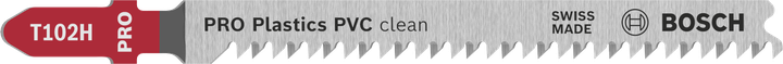 Пильне полотно для лобзика Bosch PRO Plastics PVC clean T102H.