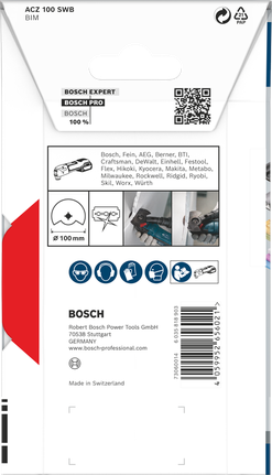 Лезо для мультиінструмента Bosch PRO ACZ 100 SWB 100 мм.