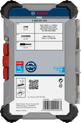 Набір біт для викрутки Bosch PRO Impact, 24 предм.