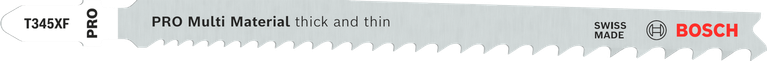 Пиляльне полотно для лобзика Bosch PRO Multi Material T345XF для товстих і тонких пилок.