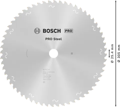Дискова пилкова пилка Bosch PRO Steel, 305 мм, 60 зубців.