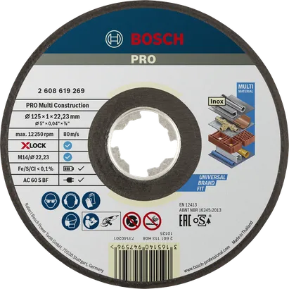 Відрізний диск Bosch PRO Multi Material X-Lock 125 мм.