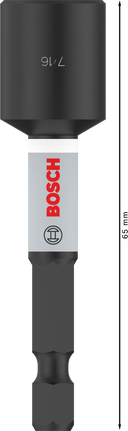 Ударний гайковий ключ Bosch PRO, шестигранний хвостовик 7/16 дюйма x 65 мм.