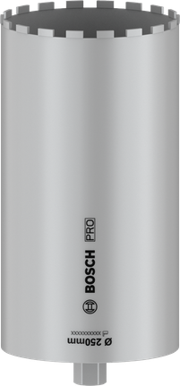 Свердлильна коронка Bosch PRO для мокрого свердління 250 мм для глибокого свердління бетону.