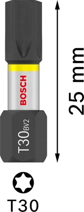 Біта ударна Bosch PRO Torx T30 25 мм, довжина 25 мм.