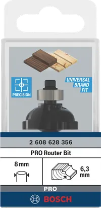 Фреза Bosch PRO, хвостовик 8 мм, заглиблення 6,3 мм.