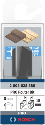 Пряма фреза Bosch PRO 8 мм 18 мм.