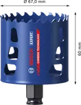 Коронна пилка для різних матеріалів Bosch EXPERT 67 x 60 мм.