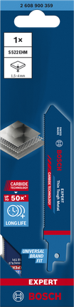 Пильне полотно Bosch EXPERT «Тонкий міцний метал» S 522 EHM.