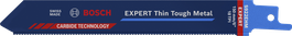 Пильне полотно Bosch EXPERT Thin Tough Metal для зворотно-поступальної пилки 150 мм.