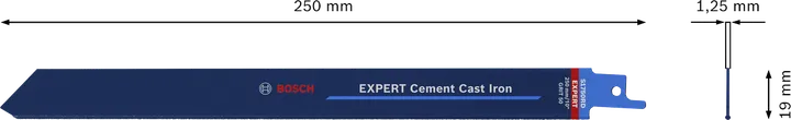 Пильне полотно Bosch EXPERT для цементного чавуну S 1750 RD 250 мм.