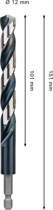 Спіральне свердло Bosch PRO Metal HSS-G Impact 12 мм.
