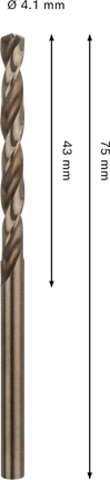 Спіральне свердло Bosch PRO HSS-Co 4,1 мм по металу.