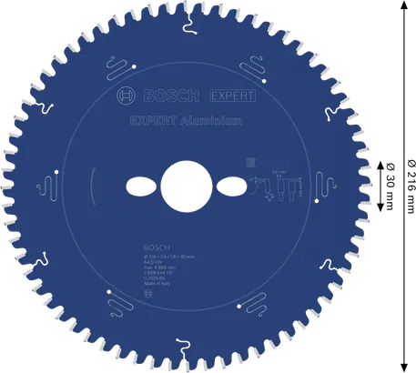 Алюмінієве дискове пильне полотно Bosch EXPERT 216 мм T64.