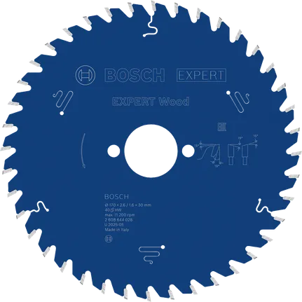 Дискове пильне полотно для деревини Bosch EXPERT 170 мм T40.