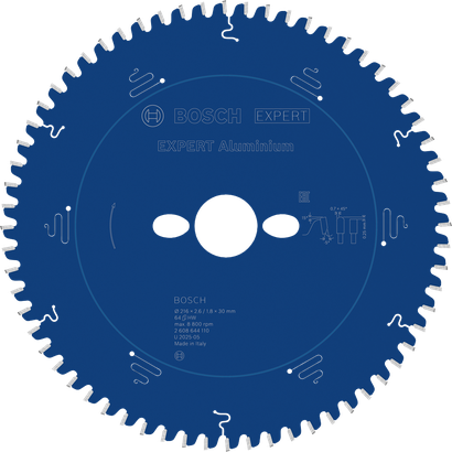 Дискова пилкова лопатка для алюмінію Bosch EXPERT 216 мм 64 зубці.