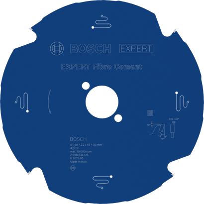 Дискова пилкова пилка Bosch EXPERT для фіброцементу, діаметр 190 мм.