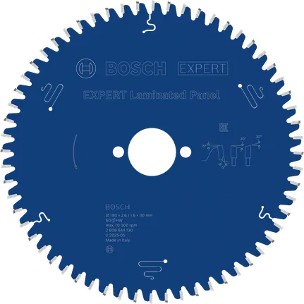 Дискове пильне полотно Bosch EXPERT для ламінованих панелей, 60 зубців.