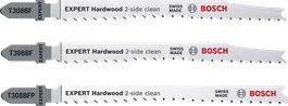 Набір полотен для лобзика Bosch EXPERT Hardwood з 2-стороннім очищенням, 3 предмети.
