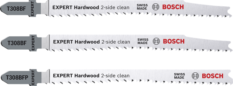 Набір полотен для лобзика Bosch EXPERT Hardwood з 2-стороннім очищенням, 3 предмети.