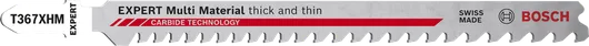 Полотно для лобзика Bosch EXPERT Multi Material T367 XHM з твердосплавними зубцями.