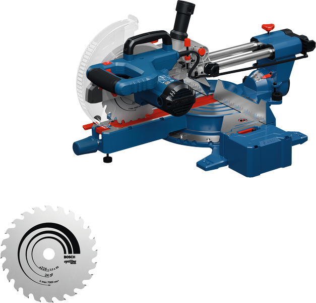 Торцювальна пилка Bosch GCM305-216S з розсувним лезом.