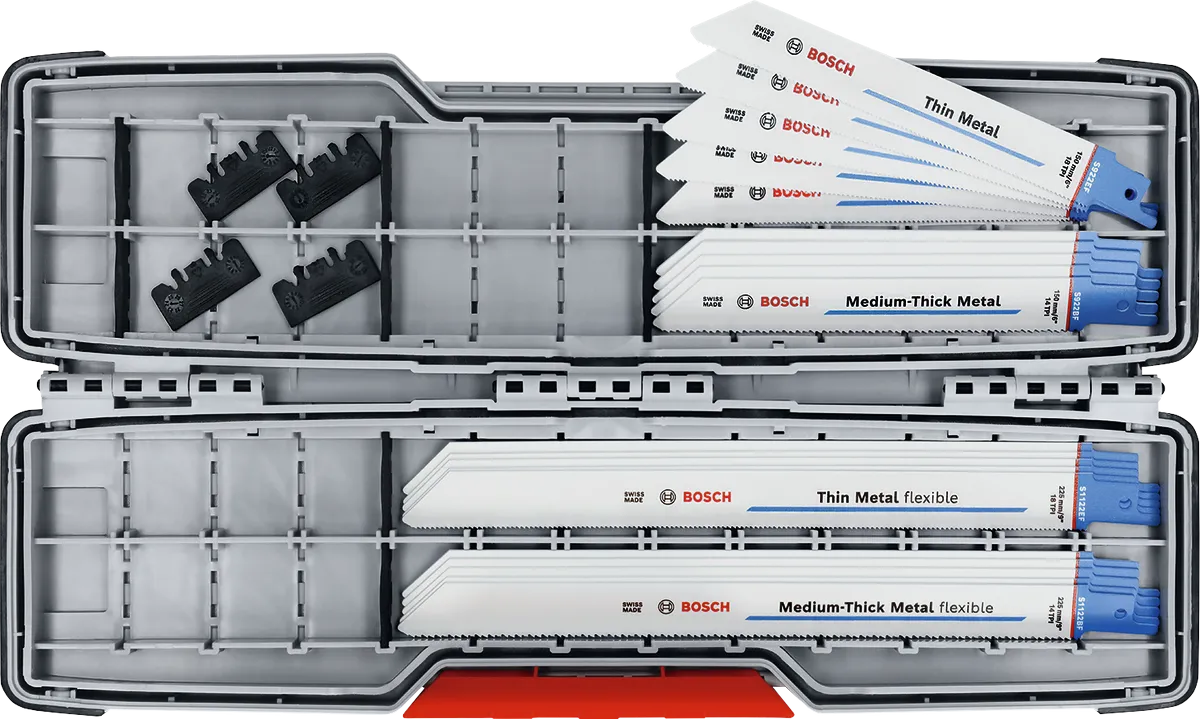 20-предметне полотно для різальної пилки Bosch ToughBox для різання металу.