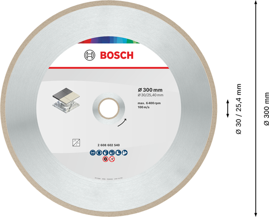 Керамічний ріжучий диск Bosch 300 мм для плитки.
