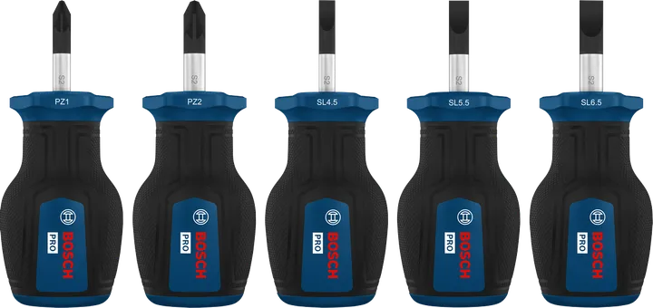 Набір коротких викруток PRO PZ/SL, 5 шт.