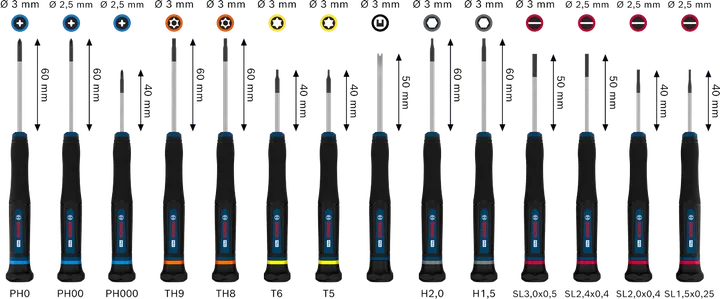Набір викруток PRO Precision PH/SL/TX/TH/H, 14 шт.