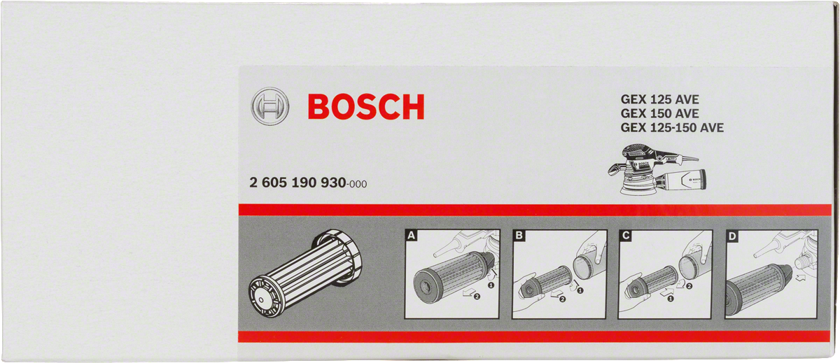 Filtro Bosch para GEX 125-150 AVE.