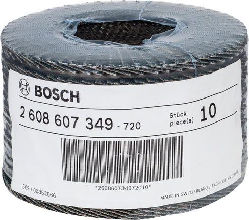 Paquete de ruedas de cepillos de alambre Bosch para limpieza y desbarbado.