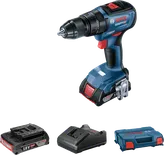 Taladro inalámbrico Bosch GSB 18V-50 con batería y maletín.
