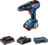 Taladro inalámbrico Bosch GSB 18V-50 con batería y maletín.