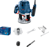 Fresadora de inmersión Bosch GOF 130 con juego de accesorios.