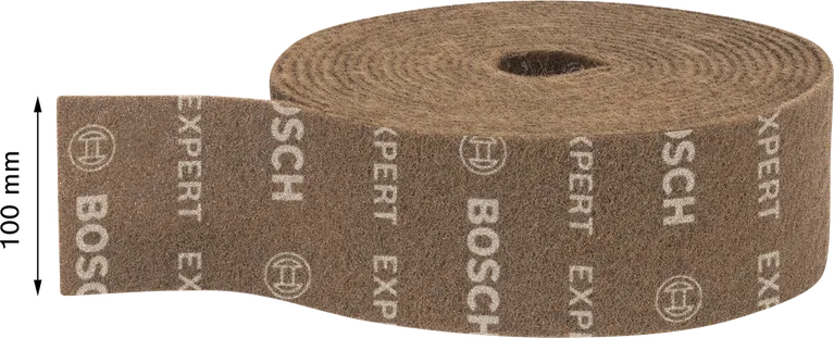Bosch EXPERT N880 Rollo de vellón abrasivo grueso 100 mm x 10 m.