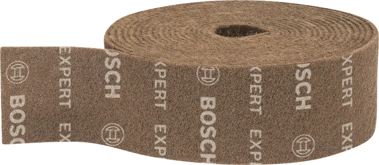 Rollo de vellón Bosch EXPERT N880, grano grueso, marrón, para lijado a mano.