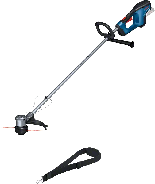 Cortadora de césped inalámbrica Bosch GRT 18V-33 con correa.