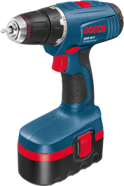 Taladro atornillador inalámbrico Bosch GSR 18,0 V, diseño ergonómico.