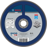 Disco de láminas Bosch PRO X571 angulado de 180 mm G40 para metal.