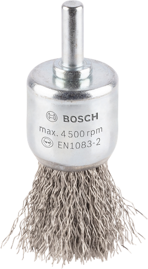 Cepillo de dientes Bosch PRO de acero inoxidable con extremo limpio y vástago recto.