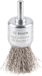 Cepillo de dientes Bosch PRO de acero inoxidable con extremo limpio y vástago recto.